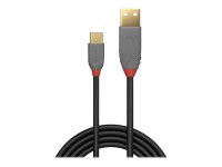 Lindy Anthra Line - USB-Kabel - USB-C (M) bis USB Typ A (M) - USB 2.0 - 2 m - rund - Schwarz