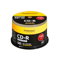 Intenso - 50 x CD-R - 700 MB (80 Min) 52x - mit Tintenstrahldrucker bedruckbare Oberfläche - Spindel