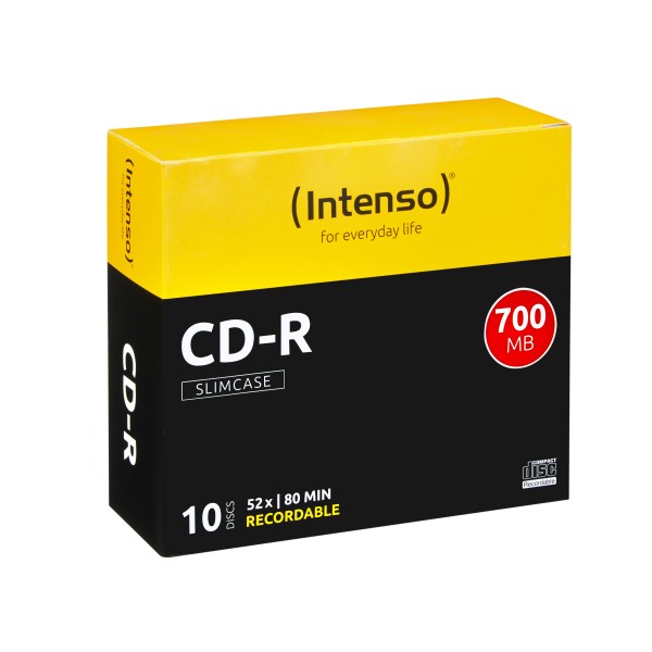 Intenso - 10 x CD-R - 700 MB (80 Min) 40x - Slim Jewel Case