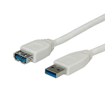 VALUE - USB-Verlängerungskabel - USB Typ A (M) zu USB Typ A (W) - USB 3.0 - 80 cm - Grau