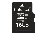 Intenso Performance - Flash-Speicherkarte (microSDHC/SD-Adapter inbegriffen) - 16 GB - UHS-I U1 / Class10 - microSDHC UHS-I