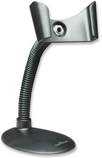 Manhattan Handheld Barcode Scanner Stand, Gooseneck with base, suitable for table mount or wall mountable, Black, Lifetime Warranty, Box - Barcode-Scanner-Ständer - auf Counter montierbar, geeignet für Wandmontage - Schwarz