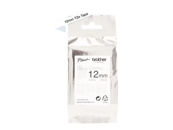 Brother TZe-CL3 - Rolle (1,2 cm) 1 Kassette(n) Reinigungsband - für Brother PT-D210, D600, H110; P-Touch PT-D210, D400, D450, D800, E550, H110, P900, P950