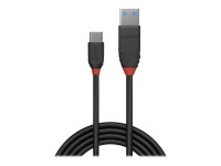 Lindy Black Line - USB-Kabel - USB-C (M) bis USB Typ A (M) - USB 3.1 Gen 2 - 3 A - 1 m - rund - Schwarz
