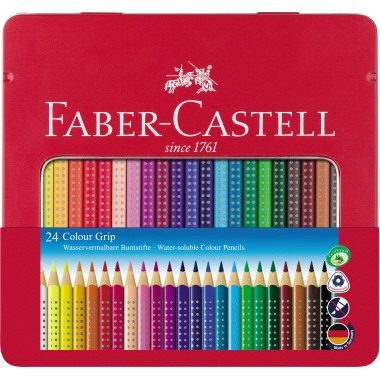 Faber-Castell Farbstift Colour GRIP 112423 3mm sortiert 24 St./Pack.