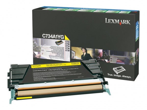 Lexmark Toner C734A1YG gelb 6.000 Seiten 1 Stück