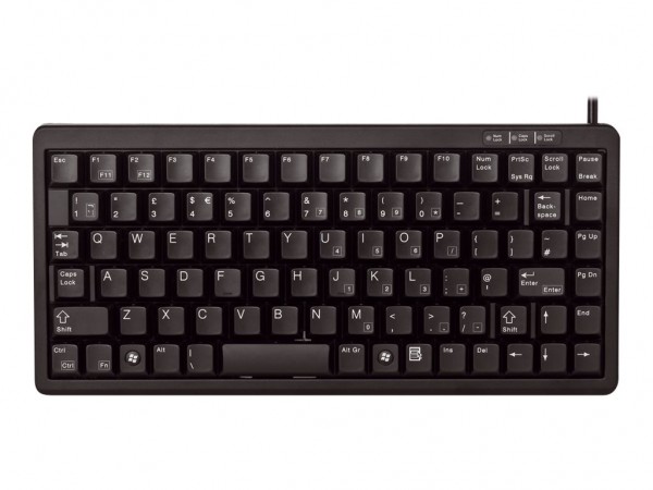 CHERRY Compact-Keyboard G84-4100 - Tastatur - PS/2, USB - Deutsch - Schwarz