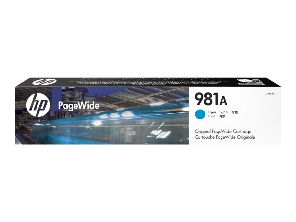 HP 981A - 70 ml - Cyan - Original - PageWide - Tintenpatrone - für PageWide Enterprise Color MFP 586; PageWide Managed Color E55650
