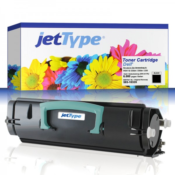 jetType Toner kompatibel zu Dell 593-10335 PK941 schwarz 6.000 Seiten 1 Stück