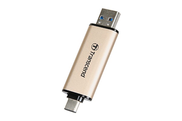 Transcend JetFlash 930C - USB-Flash-Laufwerk - 128 GB - USB 3.2 Gen 1 / USB-C - Gold