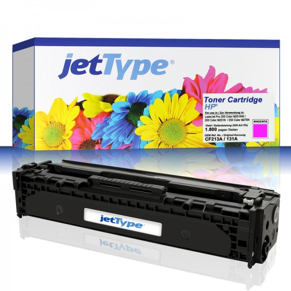 jetType Toner kompatibel zu HP CF213A 131A magenta 1.800 Seiten 1 Stück