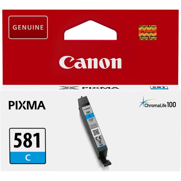 Canon CLI-581C - 5.6 ml - Cyan - Original - Tintenbehälter - für PIXMA TS6251, TS6350, TS6351, TS8251, TS8252, TS8350, TS8351, TS8352, TS9550, TS9551
