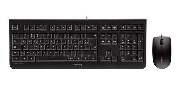 Cherry Tastatur-und-Maus-Set DC 2000 Verkabelt US-Englisch JD-0800EU-2 Schwarz