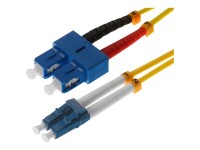 Helos - Patch-Kabel - LC Single-Modus (M) bis SC Single-Modus (M) - 5 m - Glasfaser - Duplex - 9/125 Mikrometer - OS2 - Gelb