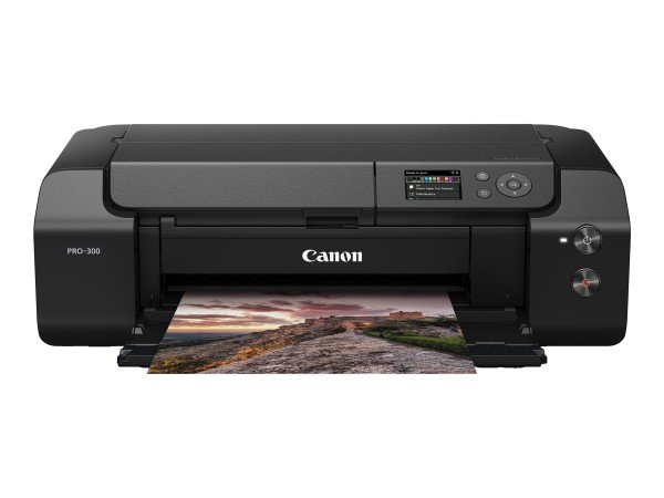 Canon imagePROGRAF PRO-300 - 330 mm (13") Großformatdrucker - Farbe - Tintenstrahl - A3/Ledger - bis zu 4.25 Min./Seite (einfarbig)/ bis zu 4.25 Min./Seite (Farbe) - Kapazität: 100 Blätter - USB 2.0, LAN, Wi-Fi(n)