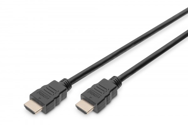 DIGITUS - HDMI mit Ethernetkabel - HDMI männlich bis HDMI männlich - 1 m - Dreifachisolierung - Schwarz