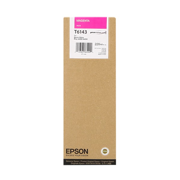 Epson T6143 - 220 ml - Magenta - Original - Tintenpatrone - für Stylus Pro 4000 C8, Pro 4000-C8, Pro 4400, Pro 4450, Pro 4800, Pro 4880