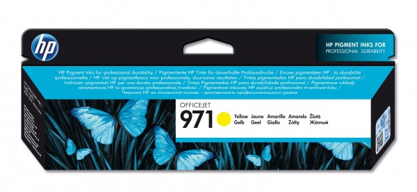 HP 971 - Gelb - Original - Tintenpatrone - für Officejet Pro X451dn, X451dw, X476dn MFP, X476dw MFP, X551dw, X576dw MFP