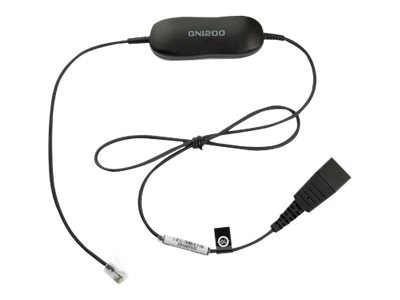 Jabra Smart Cord - Headset-Kabel - Schwarz - für Cisco IP Phone 78XX; BIZ 2300; Mitel 74XX; Dialog 42XX, 44XX, 5446; Snom 71X