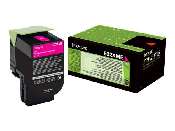 Lexmark Toner 80C2XME 802XM magenta 4.000 Seiten 1 Stück