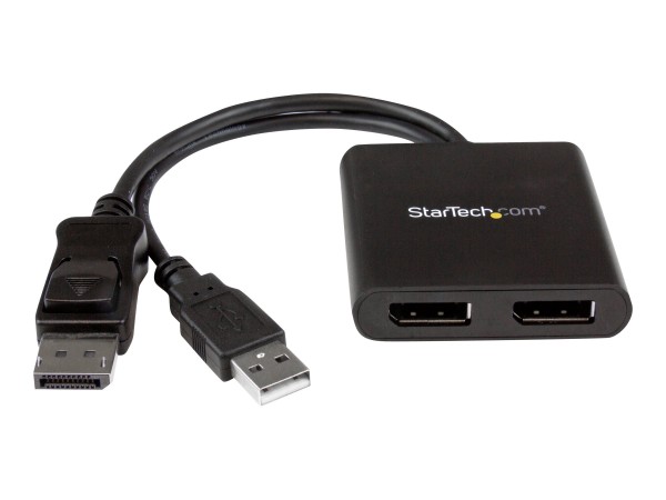 StarTech MST Hub - DisplayPort auf 2x Displayport - Multi Stream Transport Hub - DP 1.2 auf DP - Video-Verteiler - 2 x DisplayPort - Desktop - für P/N: SV231DPU34K