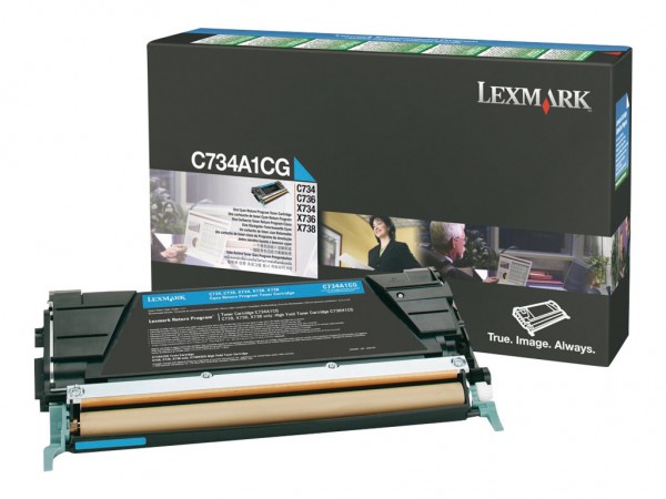 Lexmark Toner C734A1CG cyan 6.000 Seiten 1 Stück
