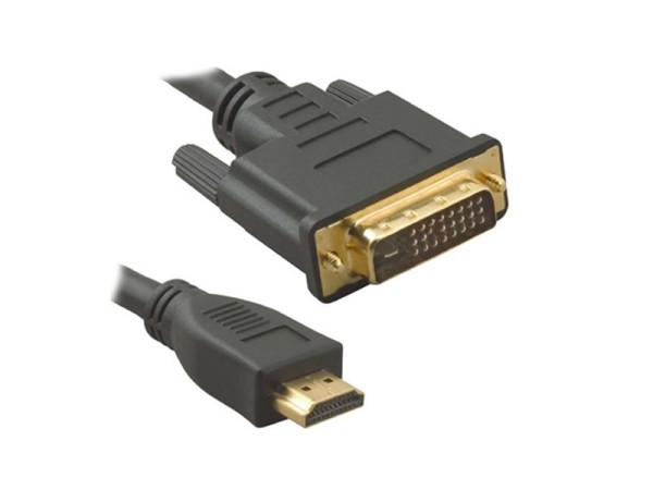 Secomp VALUE - Adapterkabel - DVI-D männlich zu HDMI männlich - 5 m - abgeschirmt - Grau