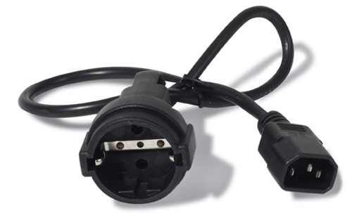 APC - Stromkabel - power CEE 7/7 (W) zu IEC 60320 C14 - 10 A - 61 cm - Schwarz - für P/N: SCL500RMI1UC, SCL500RMI1UNC, SMTL750RMI2UC, SRT1500RMXLI, SRT1500XLI, SRT2200XLI-KR