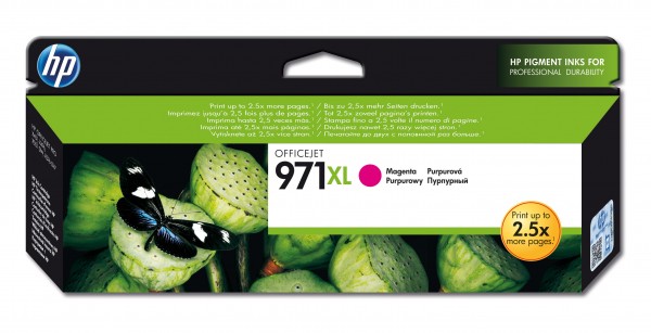 HP 971XL - Hohe Ergiebigkeit - Magenta - Original - Tintenpatrone - für Officejet Pro X451dn, X451dw, X476dn MFP, X476dw MFP, X551dw, X576dw MFP