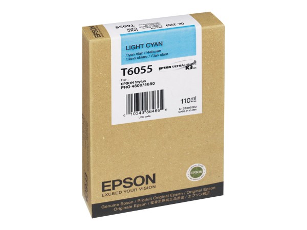 Epson Tinte C13T605500 T6055 Hell Cyan 110 ml 1 Stück