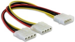 Delock - Netz-Splitter - interne Stromversorgung, 4-polig (M) zu interne Stromversorgung, 4-polig (W) - 11 cm