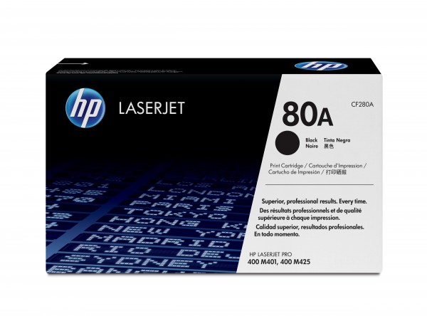 HP 80A - Schwarz - Original - LaserJet - Tonerpatrone (CF280A) - für LaserJet Pro 400 M401, MFP M425