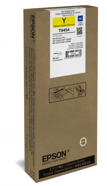 Epson T9454 - 38.1 ml - Größe XL - Gelb - Original - Tintenpatrone - für WorkForce Pro WF-C5210DW, WF-C5290DW, WF-C5710DWF, WF-C5790DWF