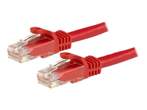 StarTech 1.5m CAT6 Ethernet Cable, 10 Gigabit Snagless RJ45 650MHz 100W PoE Patch Cord, CAT 6 10GbE UTP Network Cable w/Strain Relief, Red, Fluke Tested/Wiring is UL Certified/TIA - Category 6 - 24AWG (N6PATC150CMRD) - Patch-Kabel - RJ-45 (M) zu RJ-45 (M) - 1.5 m - UTP - CAT 6 - ohne Haken - Rot