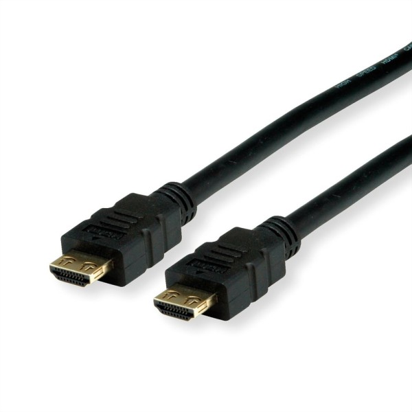 VALUE - HDMI-Kabel mit Ethernet - HDMI männlich zu HDMI männlich - 7.5 m - Doppelisolierung - Schwarz - 4K Unterstützung