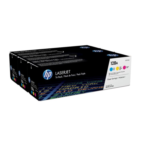 HP Toner Multipack CF371AM 128A C/M/Y 3x 1.300 Seiten 3 Stück