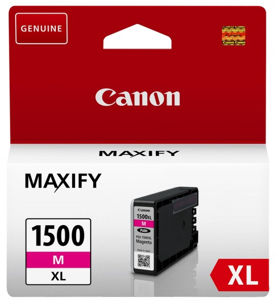 Canon PGI-1500XL M - 12 ml - Hohe Ergiebigkeit - Magenta - Original - Tintenbehälter - für MAXIFY MB2050, MB2150, MB2155, MB2350, MB2750, MB2755