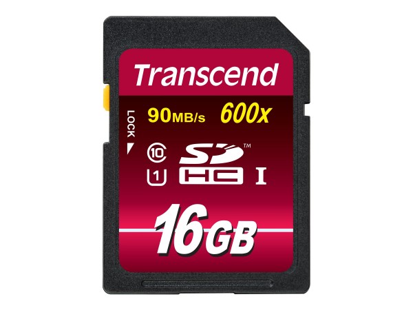 Transcend SD (Secure Digital) 16GB TS16GSDHC10U1 Flash-Speicherkarte Class 10 SDHC UHS-I