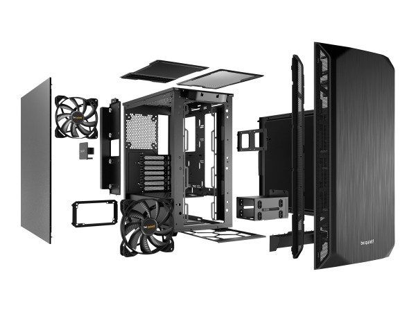 be quiet! Pure Base 500 - Tower - ATX - keine Spannungsversorgung (ATX / PS/2) - Schwarz - USB/Audio