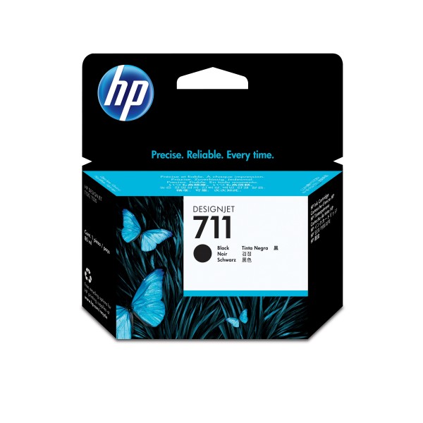 HP 711 - 80 ml - Schwarz - Original - Tintenpatrone - für DesignJet T100, T120, T120 ePrinter, T125, T130, T520, T520 ePrinter, T525, T530