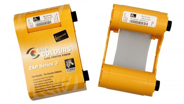 Zebra YMCKOK - Farbe (Cyan, Magenta, Yellow, Resin-Black, klarer Überzug) - Farbbandkassette mit Reinigungswalze - für ZXP Series 3, 3 QuikCard ID Solution