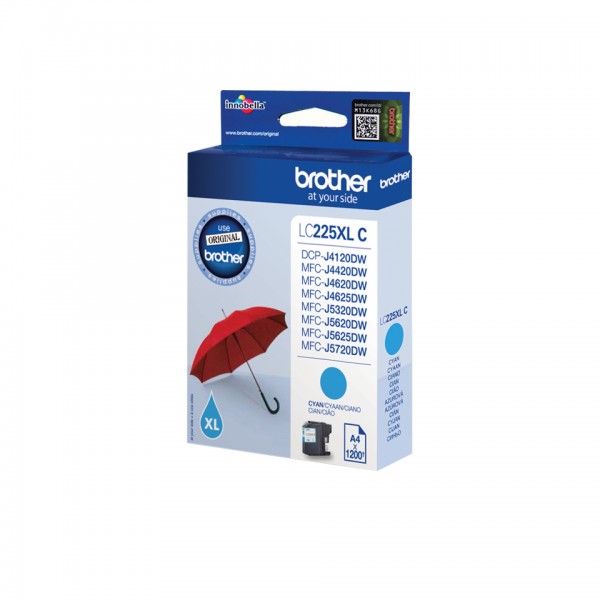 Brother LC225XLC - Cyan - Original - Tintenpatrone - für Brother DCP-J4120, MFC-J4420, J4620, J5320, J5620, J5625, J5720; Business Smart MFC-J4420