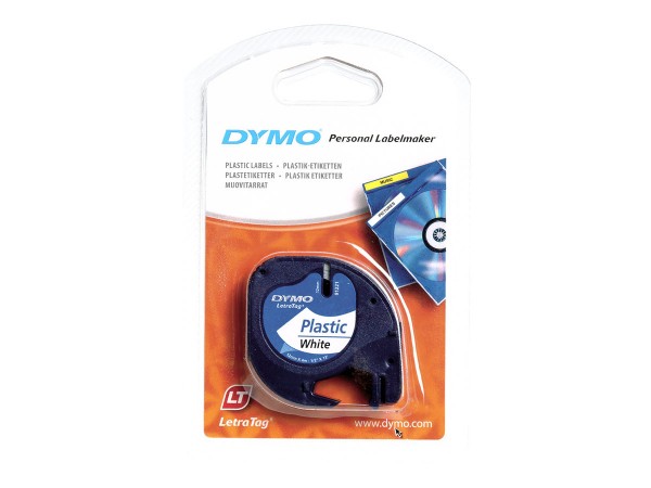 Dymo Plastikband 91221 S0721660 12 mm 4 m weiß Polyester