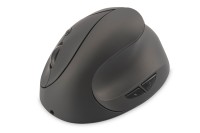 DIGITUS DA-20155 - Vertical mouse - ergonomisch - optisch - 6 Tasten - kabellos - 2.4 GHz - kabelloser Empfänger (USB) - Schwarz