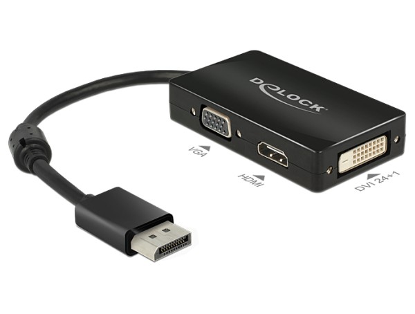 Delock - Videokonverter - DisplayPort - Schwarz