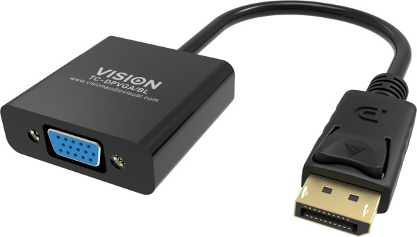 Vision Professional - Videoadapter - DisplayPort (M) zu HD-15 (VGA) (W) - Schwarz