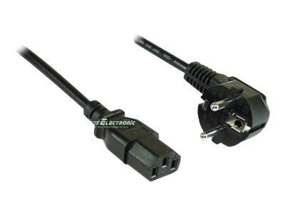 InLine - Stromkabel - IEC 60320 C13 zu CEE 7/7 (M) - 5 m - Schwarz