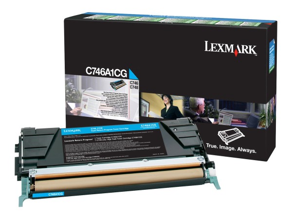 Lexmark Toner C746A1CG cyan 7.000 Seiten return program 1 Stück