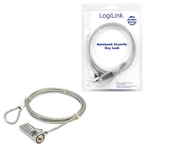 LogiLink - Sicherheitskabelschloss - 1.5 m
