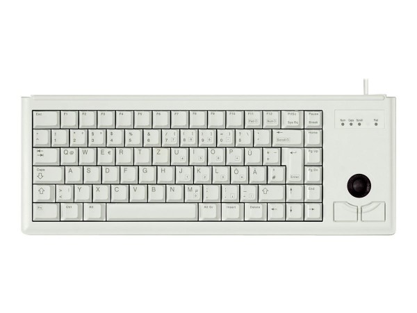CHERRY Compact-Keyboard G84-4400 - Tastatur - PS/2 - Deutsch - Hellgrau